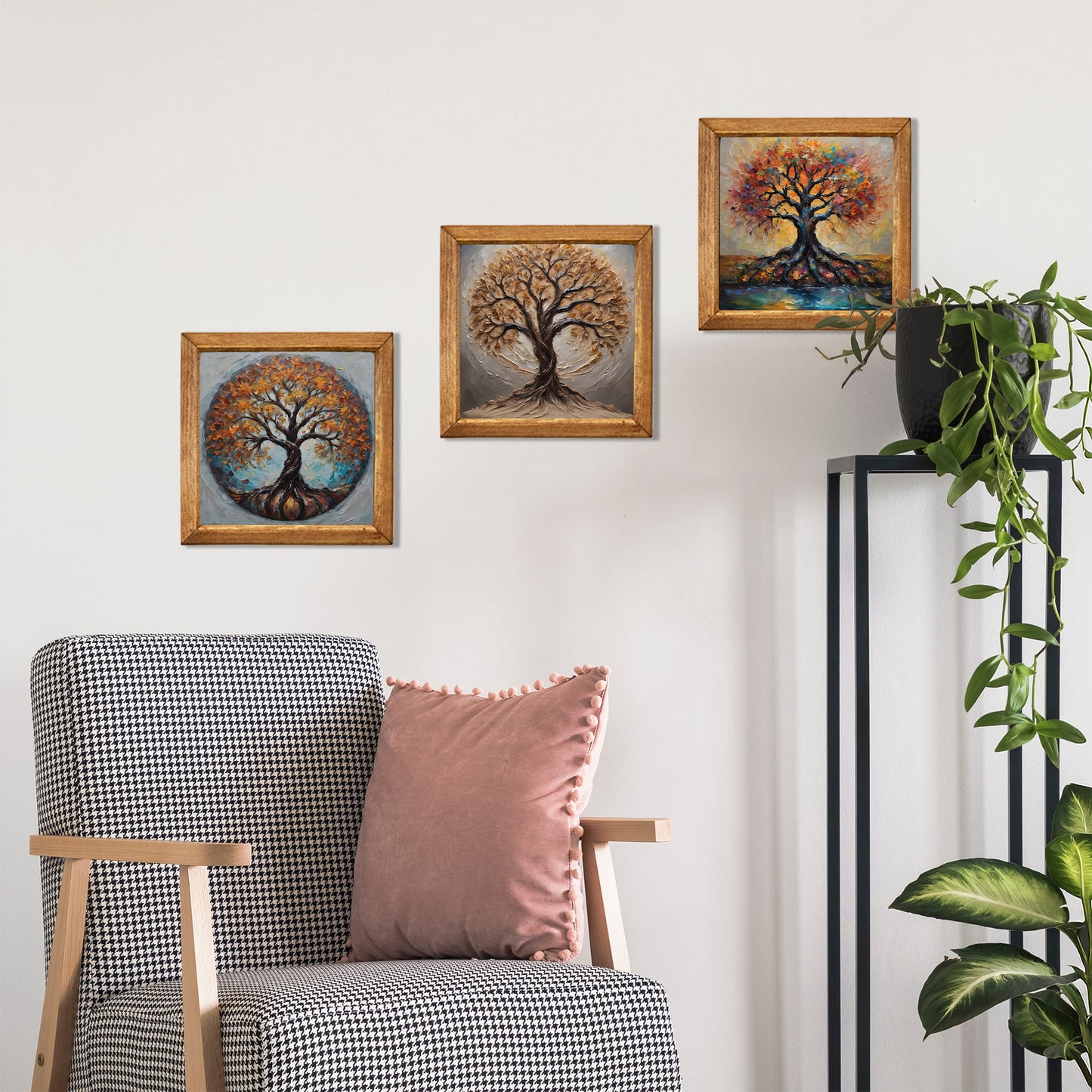 Tree of Life Harmony Trio Natural Stone Wall Art