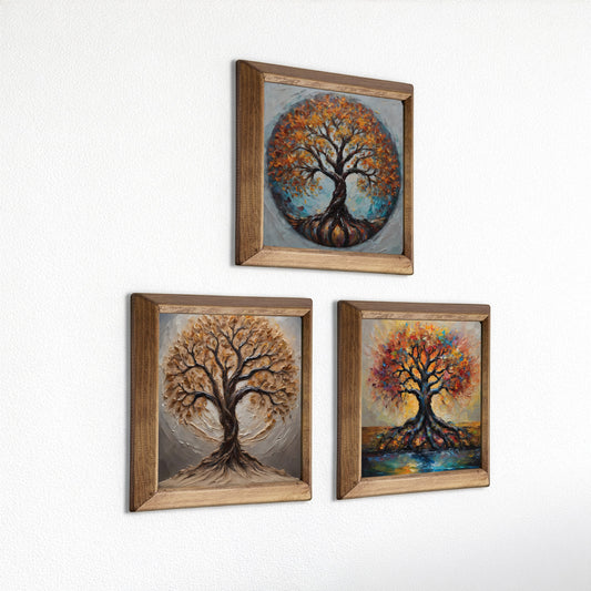 Tree of Life Harmony Trio Natural Stone Wall Art