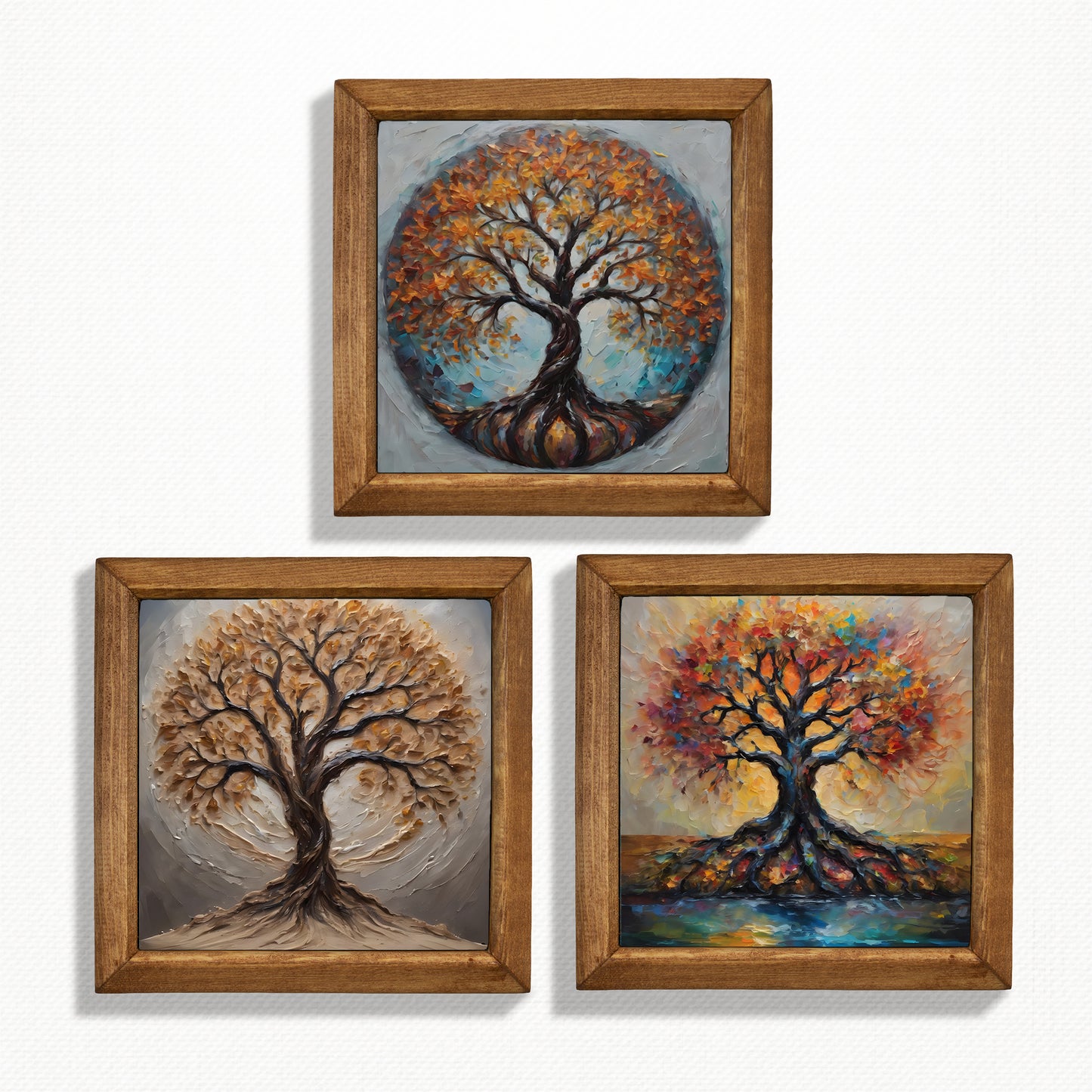 Tree of Life Harmony Trio Natural Stone Wall Art