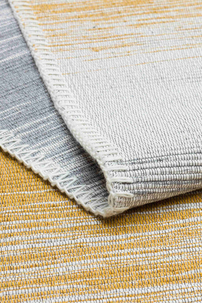 Arya Craft Grey Yellow Rug - Front and Back View | Artistry Home