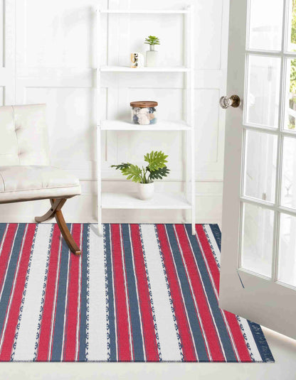 Arya Craft Navy Rug - Carpet in Elegant Interior | Artistry Home