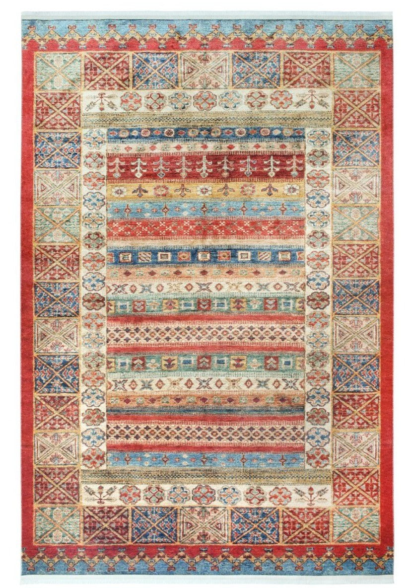 Antique Harmony Multi Washable Non-Slip Area Rug