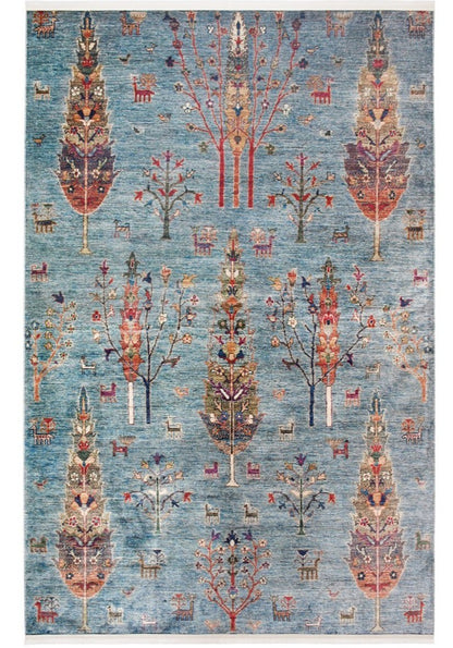 Antique Olive Tree of Life Boho Washable Non-Slip Rug
