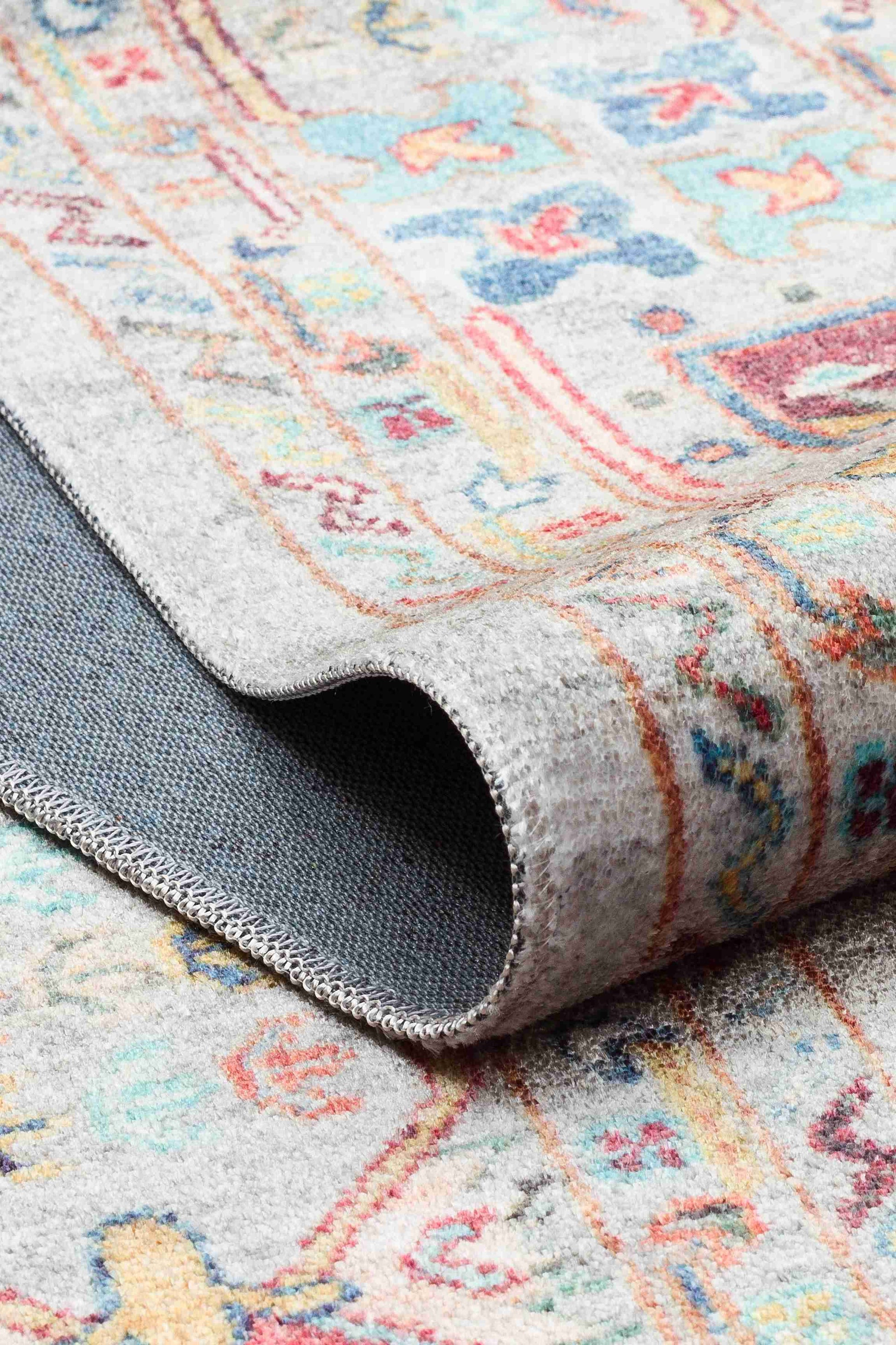 Antique Aqua Rug - Front and Back View | Artistry Home