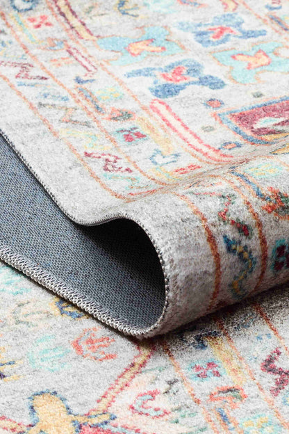 Antique Aqua Rug - Front and Back View | Artistry Home