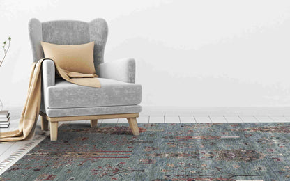 Antique Aqua Dark Rug - Carpet in Elegant Interior | Artistry Home