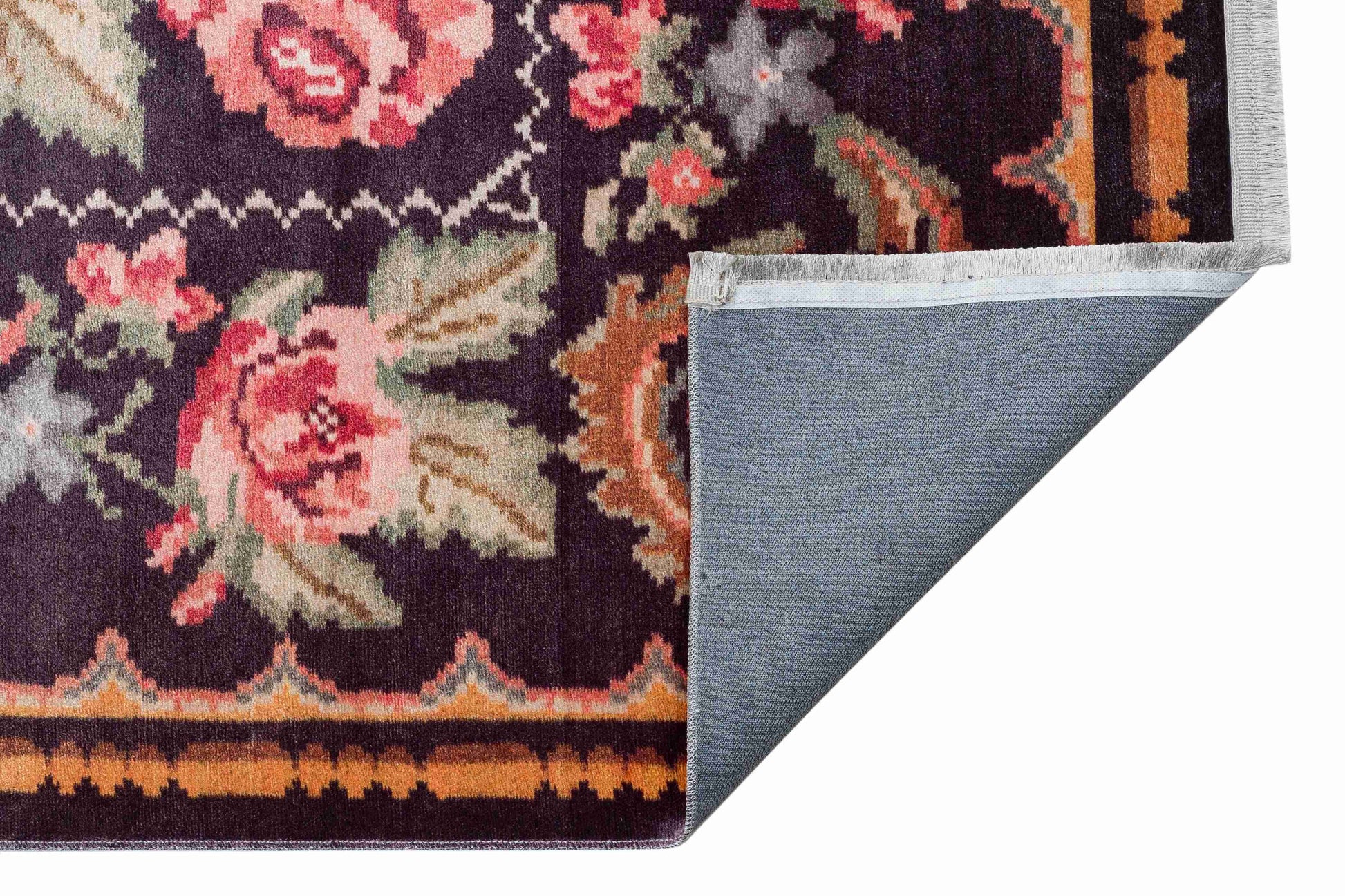 Antique Rose Rug - Front and Back View | Artistry Home