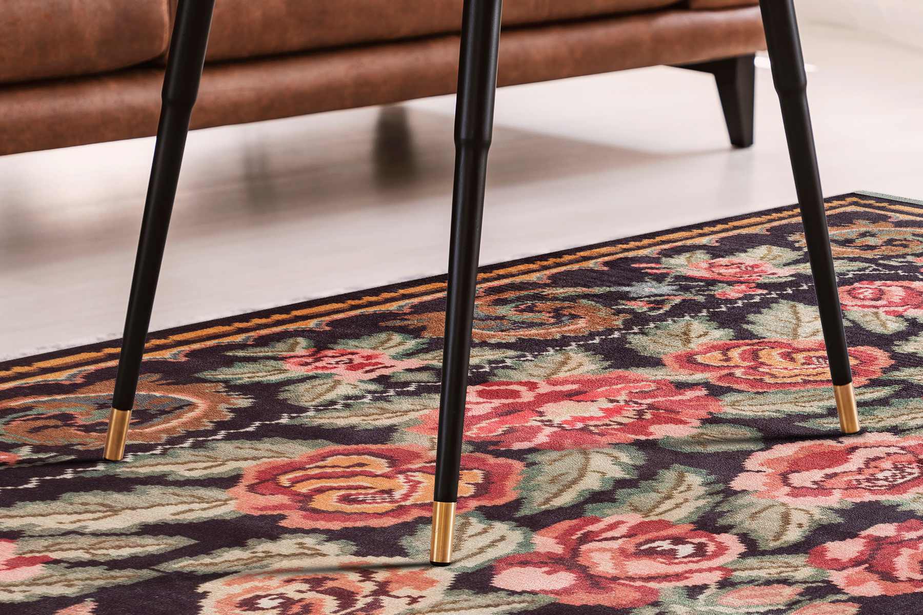 Antique Rose Rug - Carpet in Elegant Interior | Artistry Home