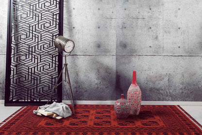Afghan Blaze Rug - Carpet in Modern Interior | Artistry Home
