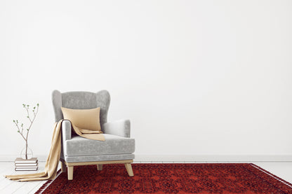 Afghan Red Rug - Carpet in Elegant Interior | Artistry Home