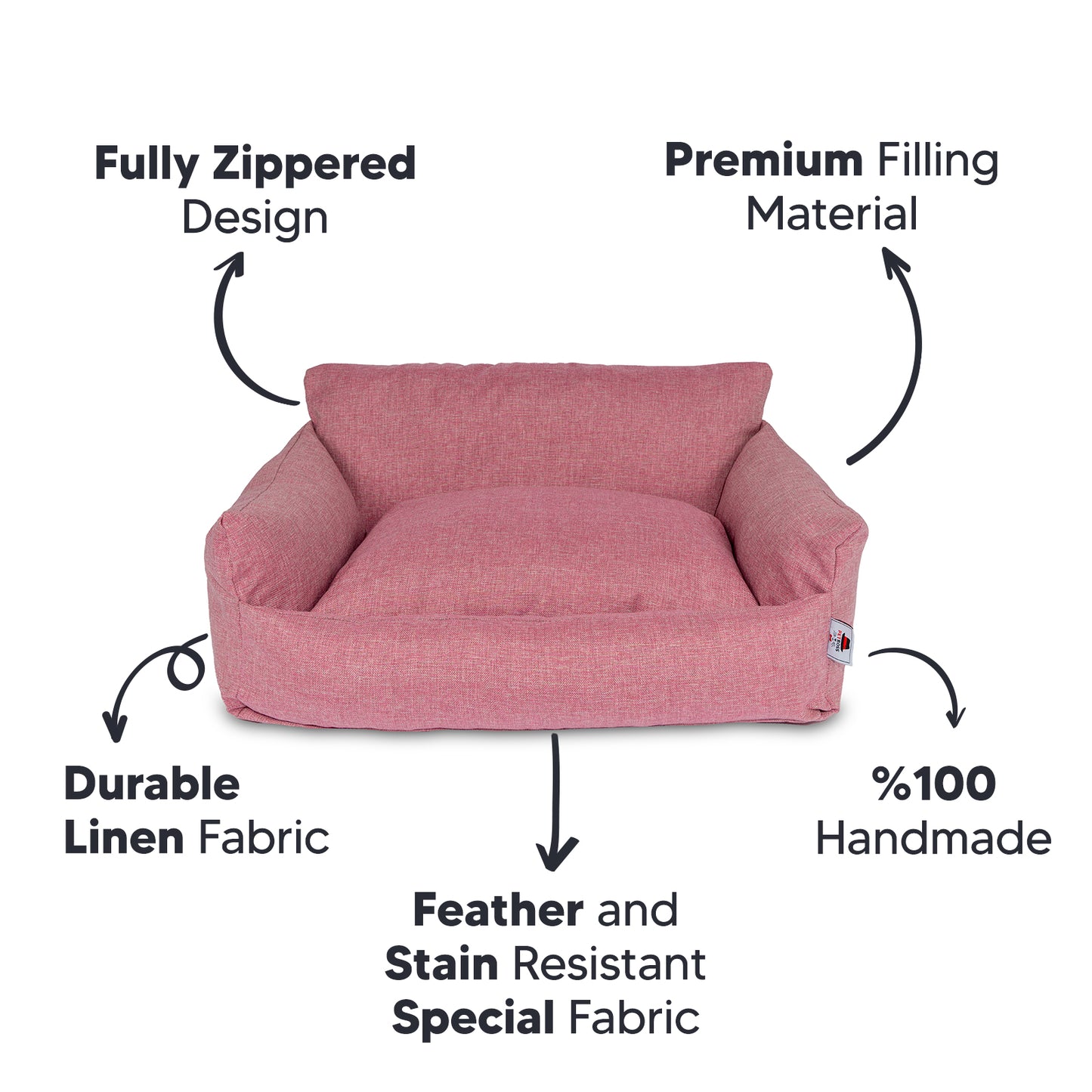 Berjer Pet Bed Pink