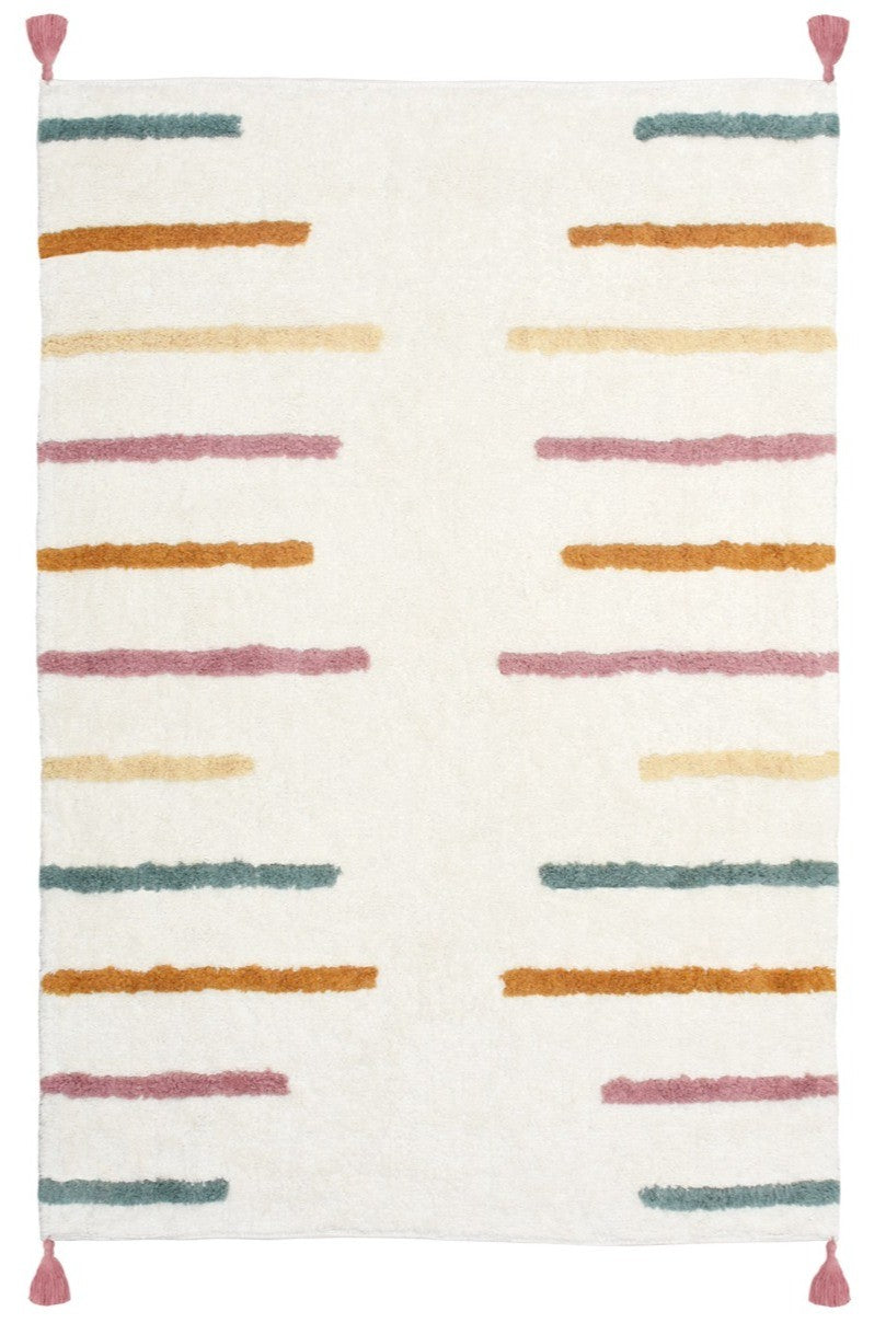 Striped Kids Washable Non-Slip Nursery Rug
