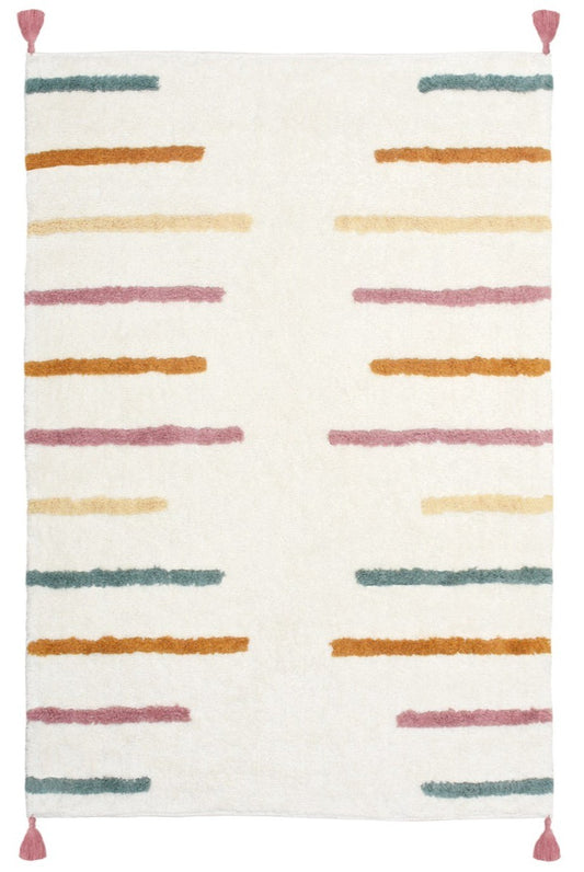 Striped Kids Washable Non-Slip Nursery Rug