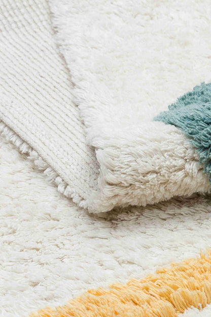 Cotton Boon Numbers Rug - Front and Back View | Artistry Home