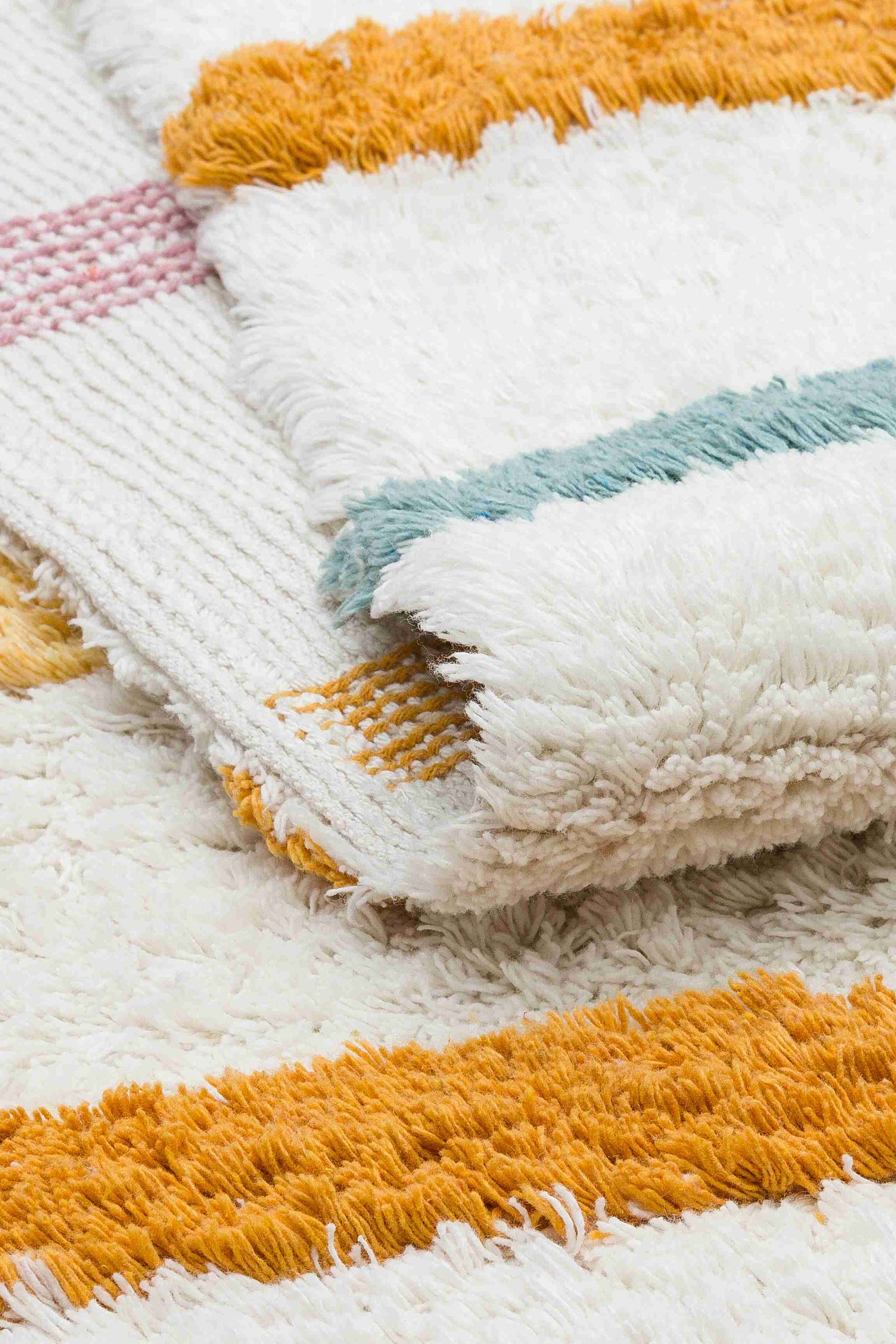 Cotton Boon Stripes Rug - Front and Back View | Artistry Home