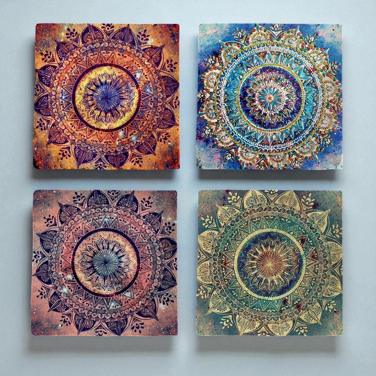 Set of 4 Cosmic Mandala Coaster