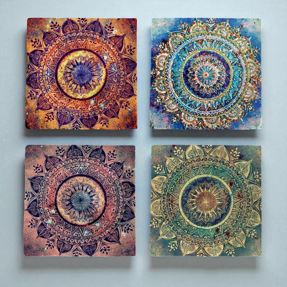 Set of 4 Cosmic Mandala Coaster