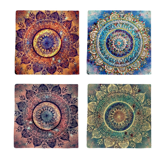 Set of 4 Cosmic Mandala Coaster