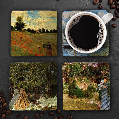 Monet Spring Stone Coaster Set
