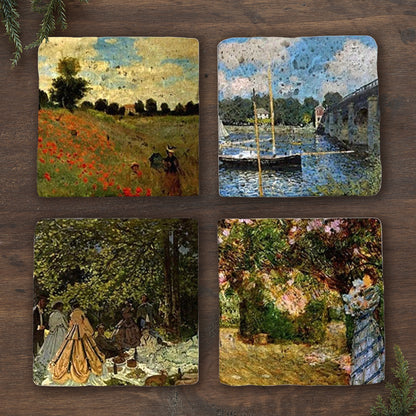 Monet Spring Stone Coaster Set