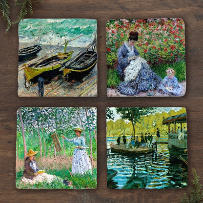 Monet Stone Coaster Set