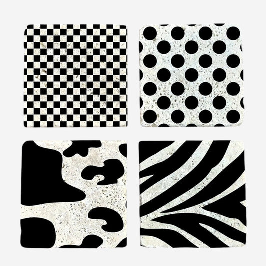 Set of 4 Monochrome Pop Coaster