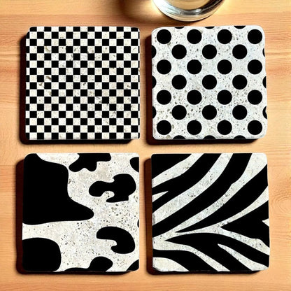 Set of 4 Monochrome Pop Coaster