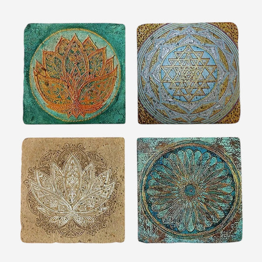 Set of 4 Lotus Harmony Coaster