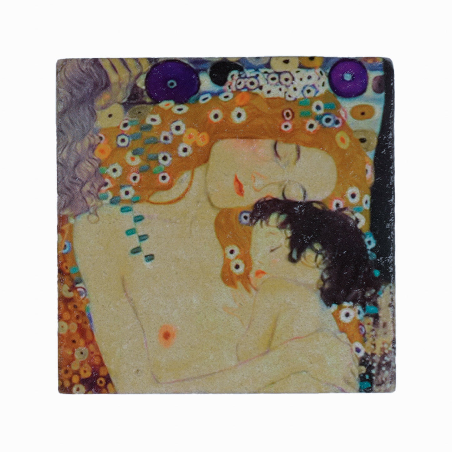 Gustav Klimt Style Stone Coaster Set