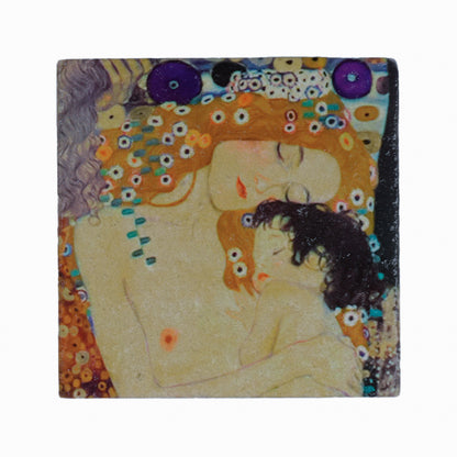 Gustav Klimt Style Stone Coaster Set