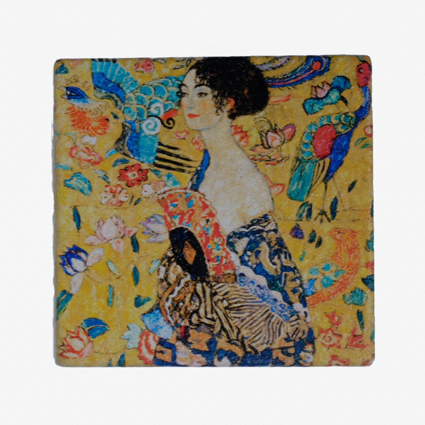 Gustav Klimt Style Stone Coaster Set