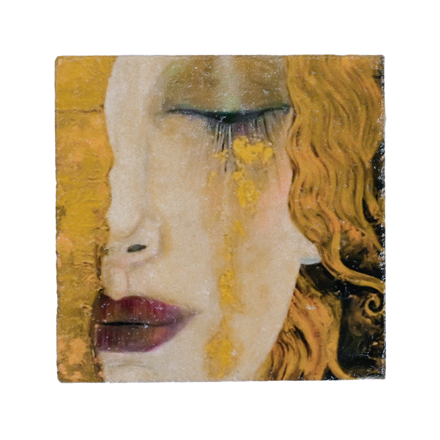 Gustav Klimt Style Stone Coaster Set