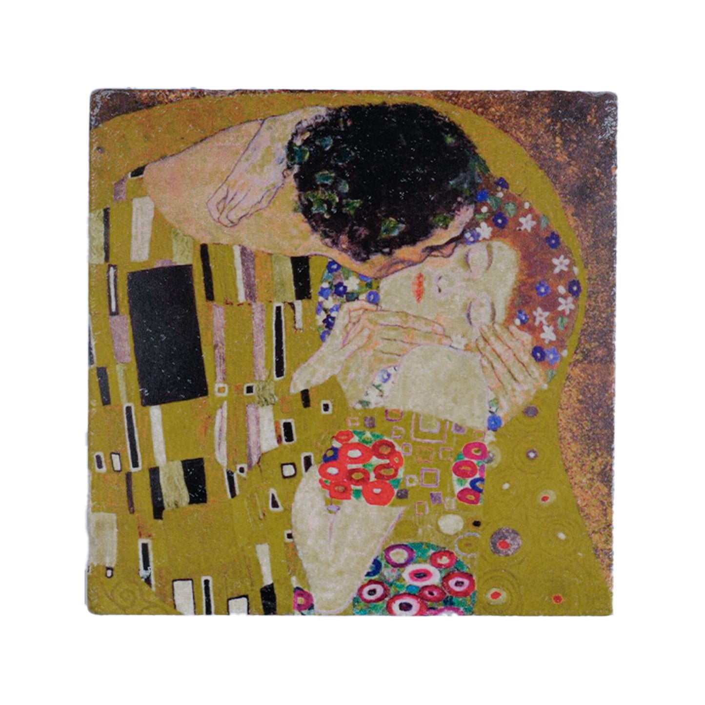 Gustav Klimt Style Stone Coaster Set