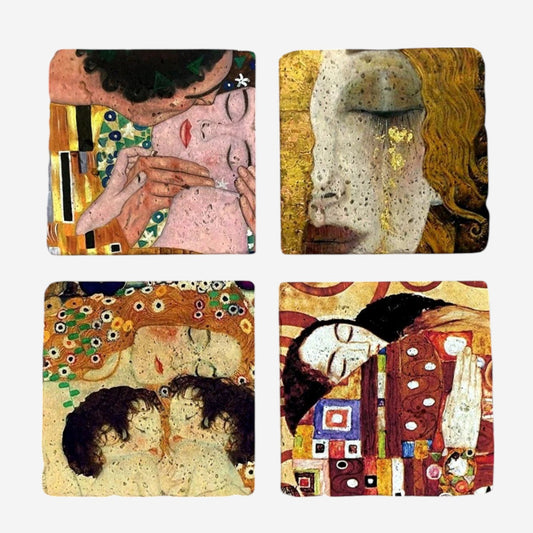 Set of 4 Gustav Klimt Coaster