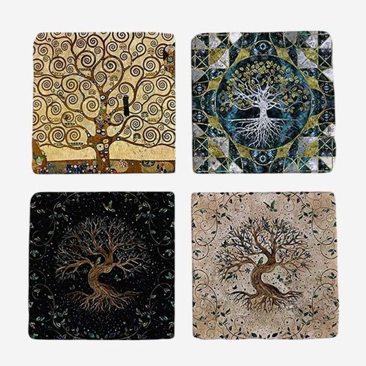 Set of 4 Tree of Life Coaster