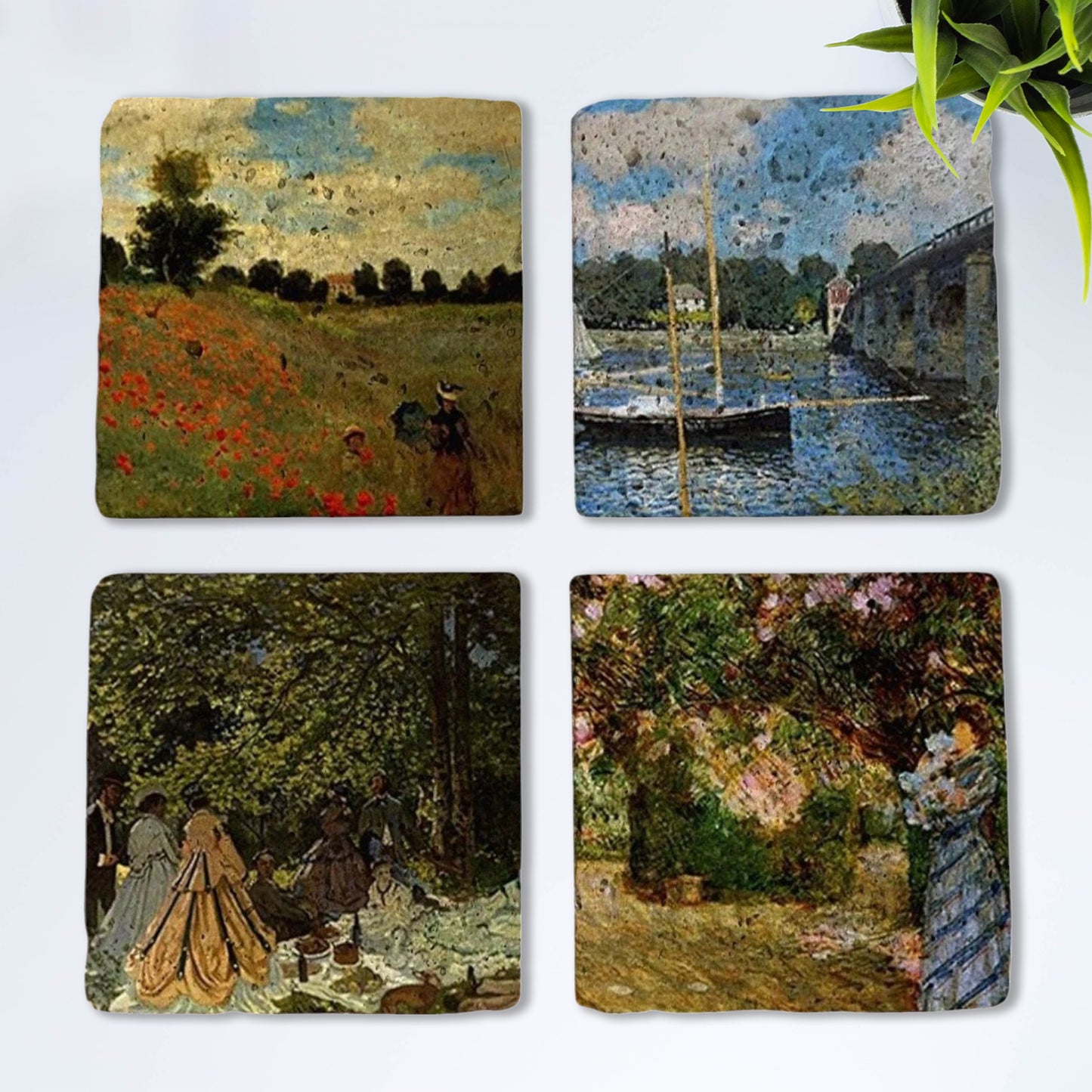 Monet Spring Stone Coaster Set
