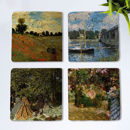 Monet Spring Stone Coaster Set