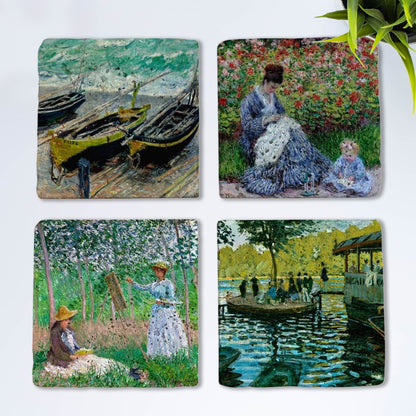 Monet Stone Coaster Set