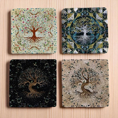 Set of 4 Celestial Tree Coaster