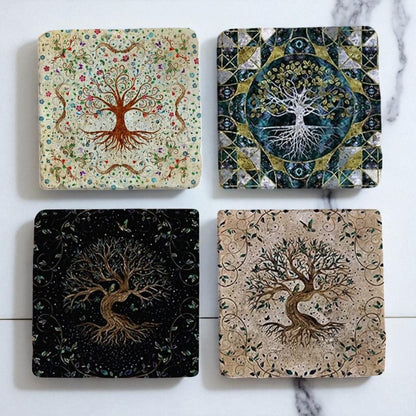 Set of 4 Celestial Tree Coaster