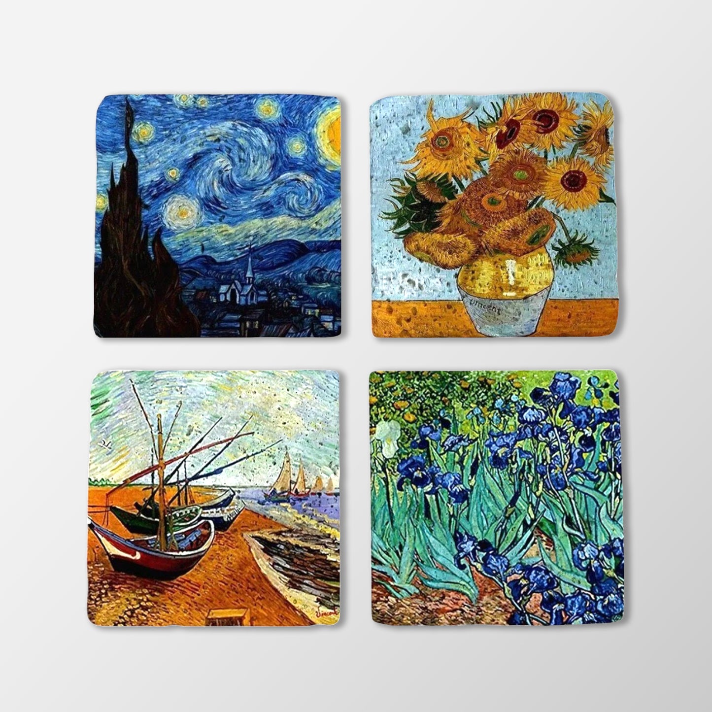 Van Gogh Masterpiece Stone Coaster Set