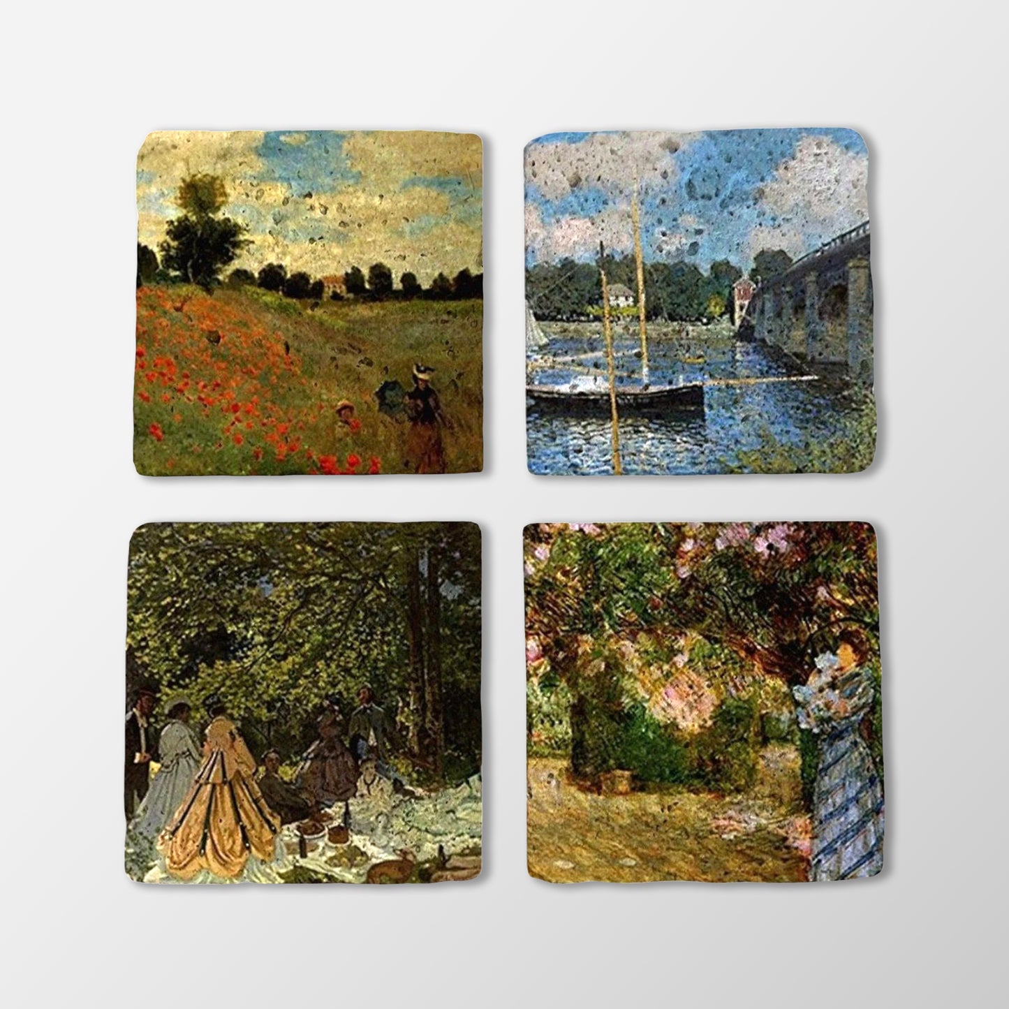 Monet Spring Stone Coaster Set