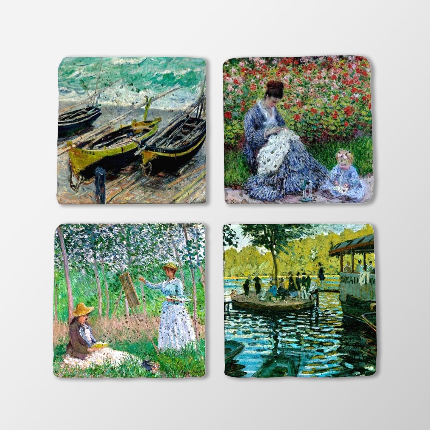 Monet Stone Coaster Set
