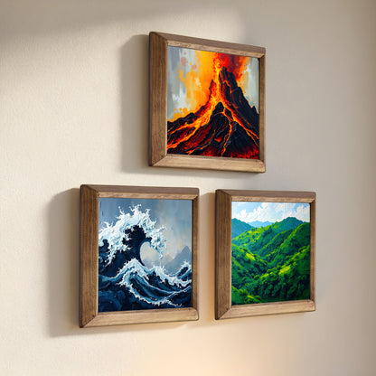 Elements of Nature Trio Stone Wall Art Set