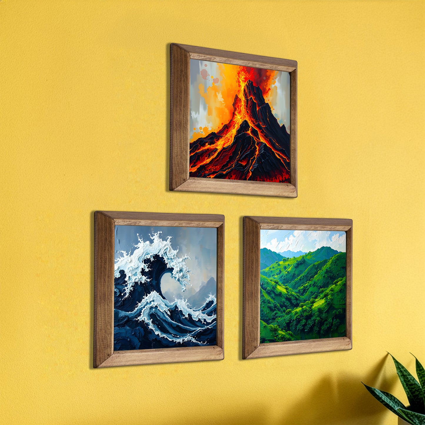 Elements of Nature Trio Stone Wall Art Set