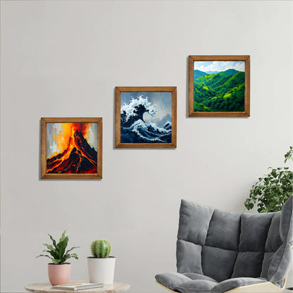 Elements of Nature Trio Stone Wall Art Set