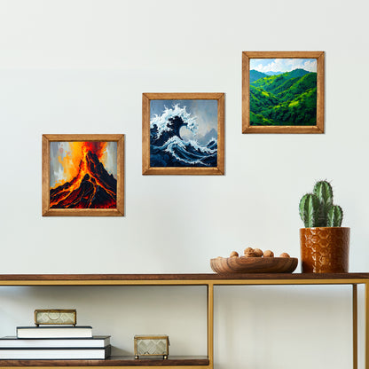 Elements of Nature Trio Stone Wall Art Set