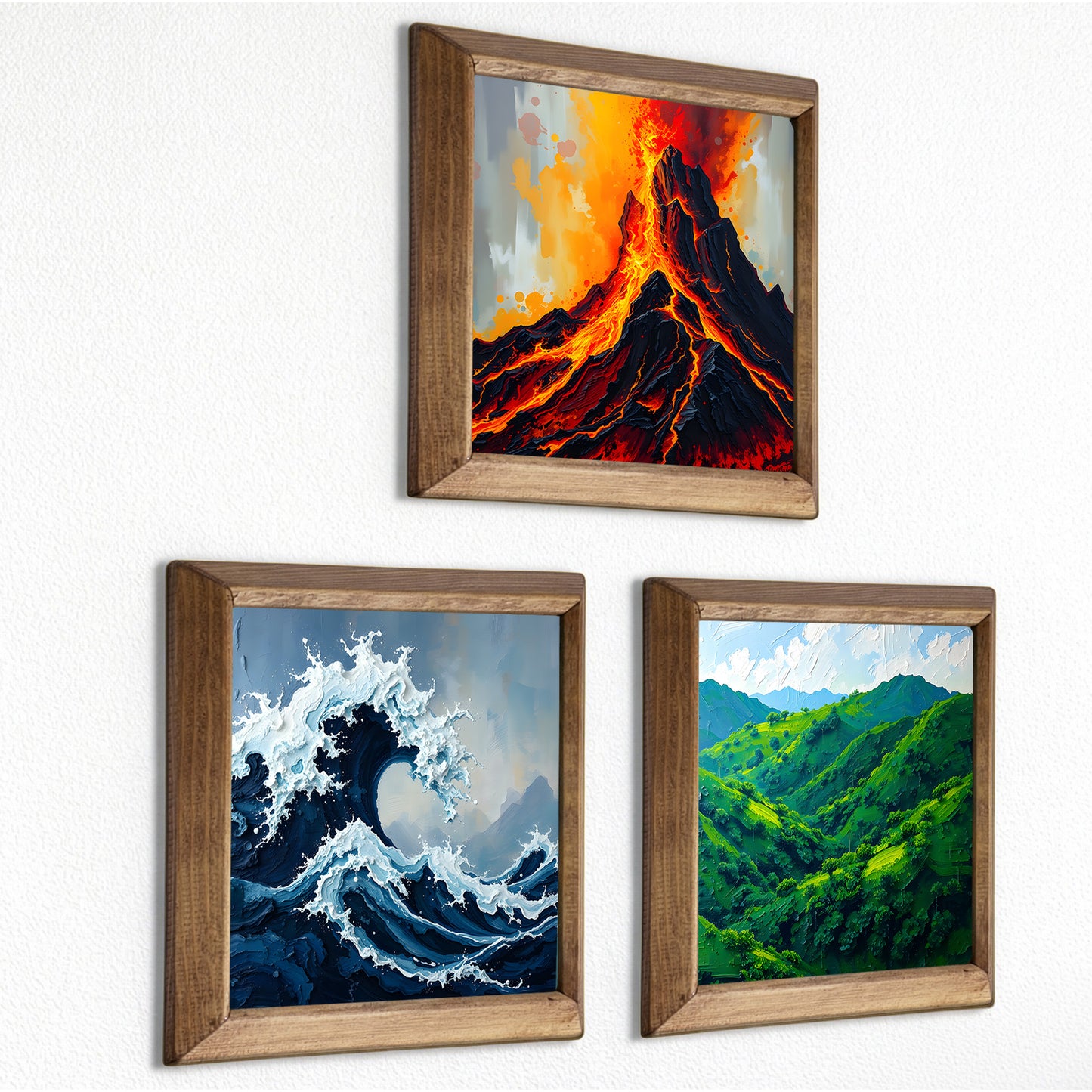 Elements of Nature Trio Stone Wall Art Set