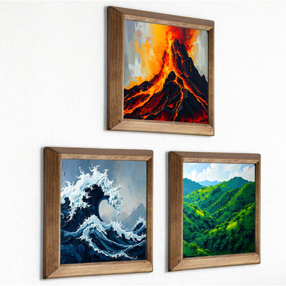 Elements of Nature Trio Stone Wall Art Set