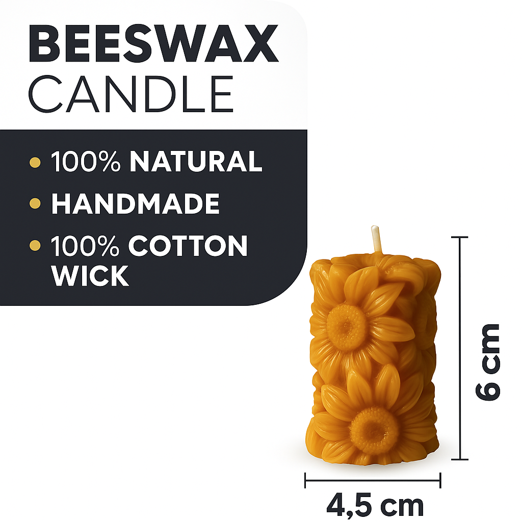 Beeswax Daisy Candle Duo